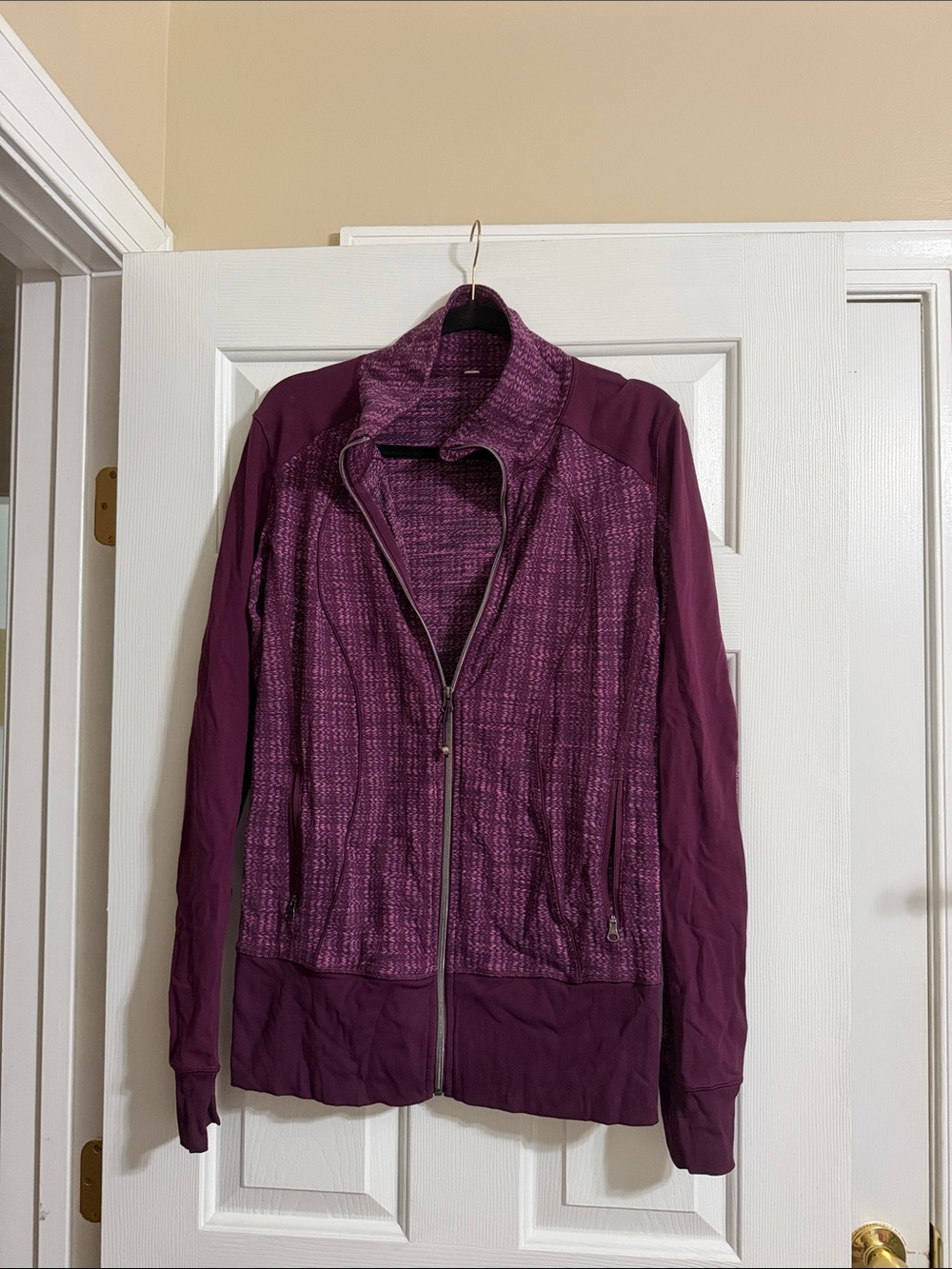 Lululemon Athletica Women's Nice Asana Jacket Ziggy Wee August Go Plum